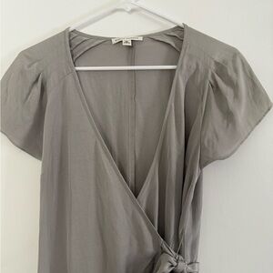 BANANA REPUBLIC Gray/ Taupe True Wrap Dress